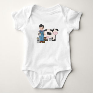 Dairy Cow Boy Baby Bodysuit