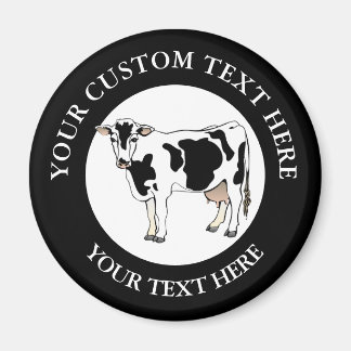 Dairy Cow Icon Logo Custom  Magnet