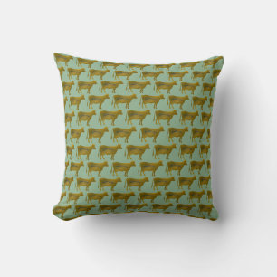 Dairy Cow Milk Cow Gold Guild Unsweetened Farm Throw Pillow