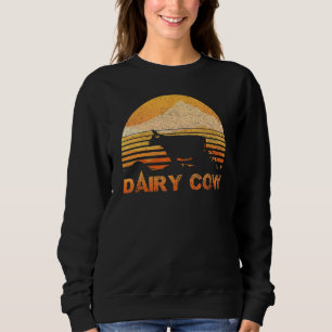 Dairy Cow Vintage Retro Sweatshirt