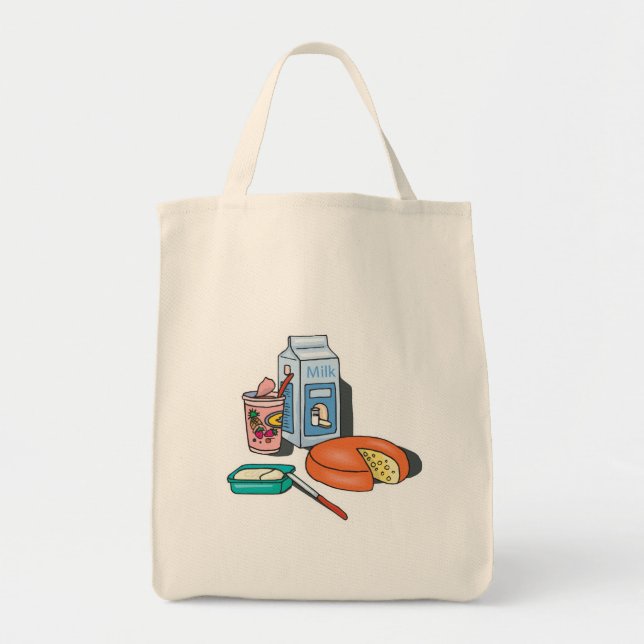 dairy foods tote bag (Front)