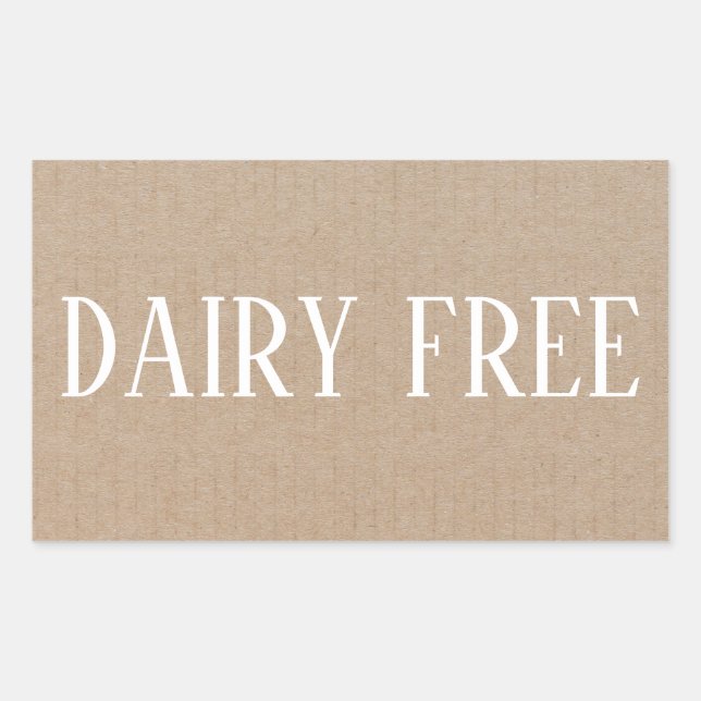 Dairy Free Allergy Safe Culinary Sticker (Front)