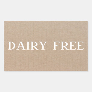 Dairy Free Allergy Safe Culinary Sticker