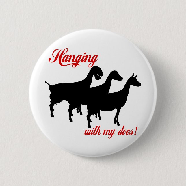 Dairy Goats 2 Inch Round Button (Front)