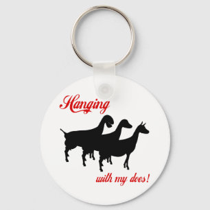 Dairy Goats Keychain