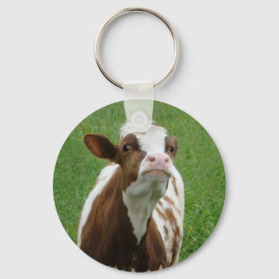 Dairy Milk Cow on the Farm Keychain
