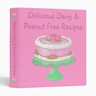 Dairy & Peanut Free Recipes~Allergies Cook Book Binder