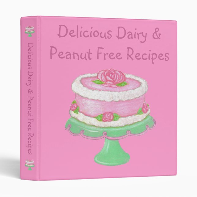 Dairy & Peanut Free Recipes~Allergies Cook Book Binder (Front/Spine)