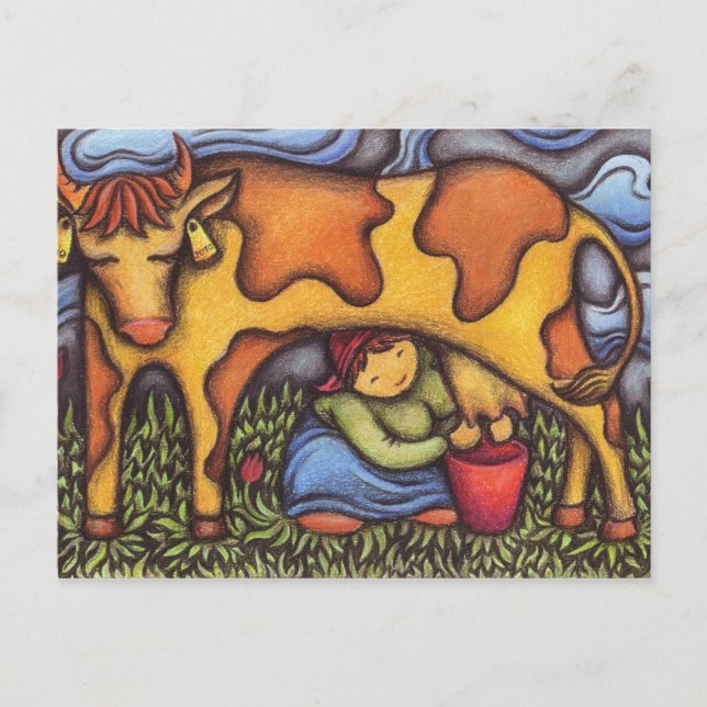 dairymaid postcard (Front)