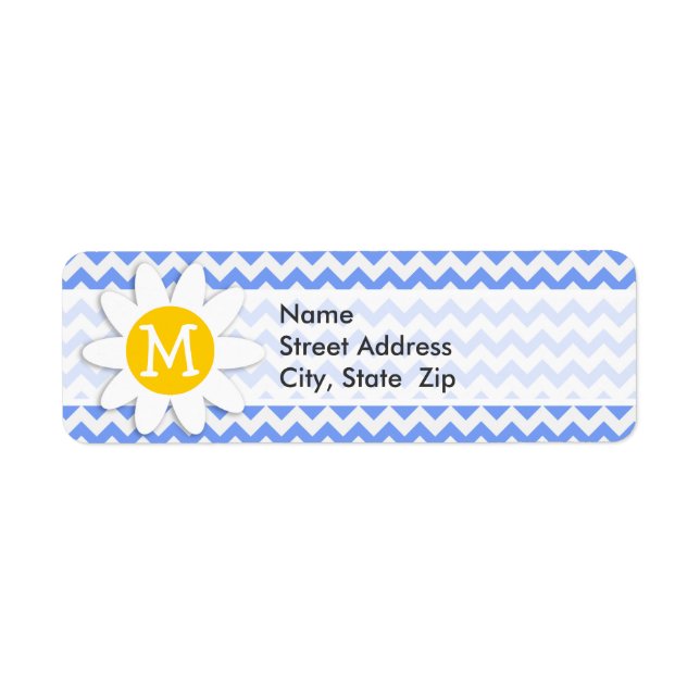 Daisée de printemps ; Motif Chevron bleu (Devant)