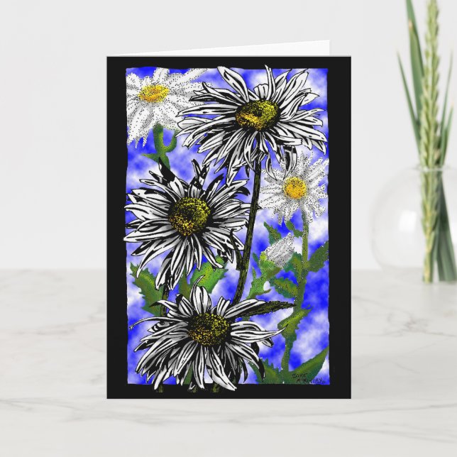 Daisies and blue sky thank you card (Front)