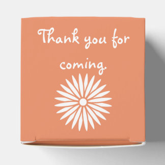 Daisies and Butterflies in Coral Favour Box
