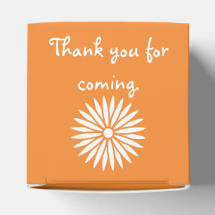Daisies and Butterflies in Orange Favour Box