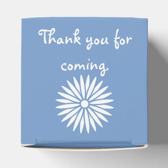 Daisies and Butterflies in Periwinkle Favour Box (Top)