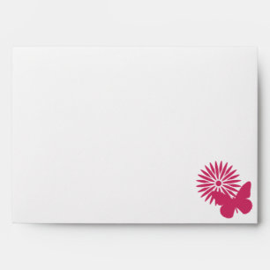 Daisies and Butterflies in Raspberry Envelopes