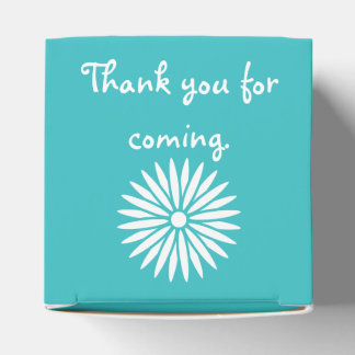 Daisies and Butterflies in Turquoise Favour Box