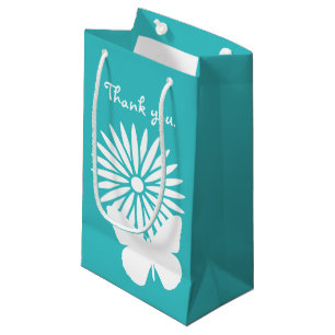 Daisies and Butterflies in Turquoise Gift Bag