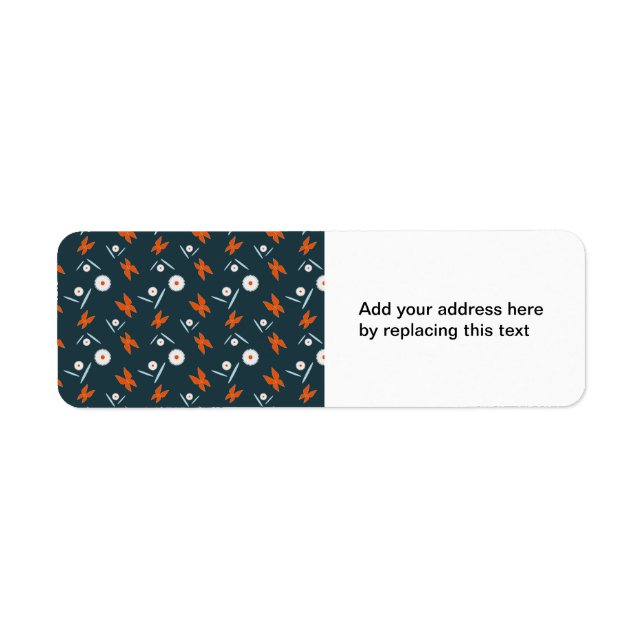 Daisies and Butterflies Return Address Label (Front)