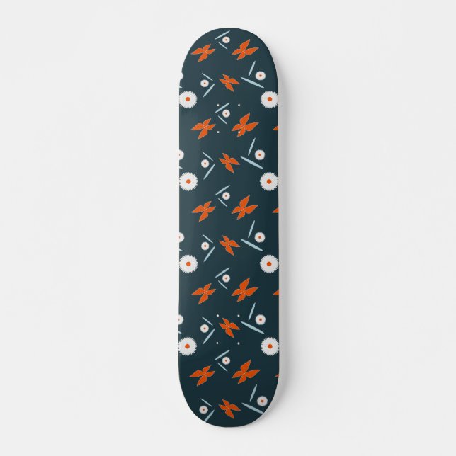Daisies and Butterflies Skateboard (Front)