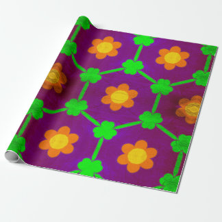 Daisies and Clovers Wrapping Paper