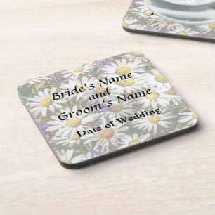 Daisies and Delphinium Wedding Products Coaster