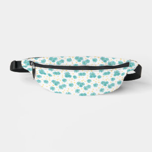Daisies and Dots - Turquoise and Yellow  Fanny Pack