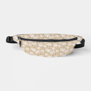 Daisies and Dots - White, Sand and Palm Green Fanny Pack