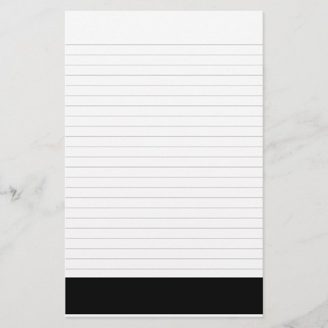 Daisies and Leaves Floral Art Lined Stationery (Front)