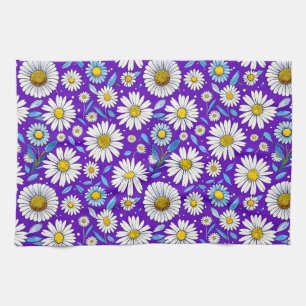 Daisies and Leaves Kitchen Towel