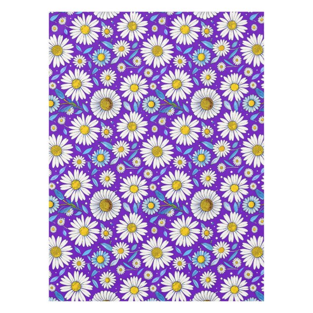 Daisies and Leaves Tablecloth (Front)