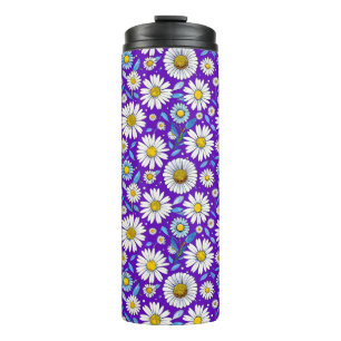 Daisies and Leaves Thermal Tumbler