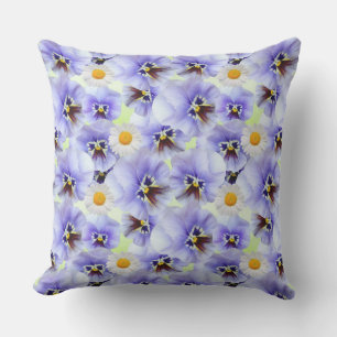 Daisies and Pansies Throw Pillow