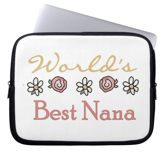 Daisies and Roses Best Nana Gifts Laptop Sleeve (Front)