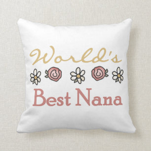 Daisies and Roses Best Nana Gifts Throw Pillow