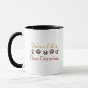 Daisies and Roses World Best Grandma Mug