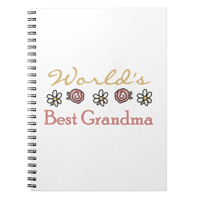 Daisies and Roses World's Best Grandma Gifts Notebook (Front)
