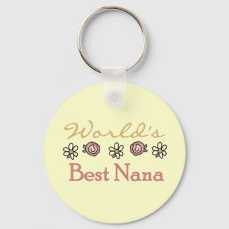 Daisies and Roses Worlds Best Nana Keychain