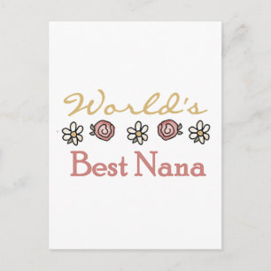 Daisies and Roses World's Best Nana Tshirts Postcard