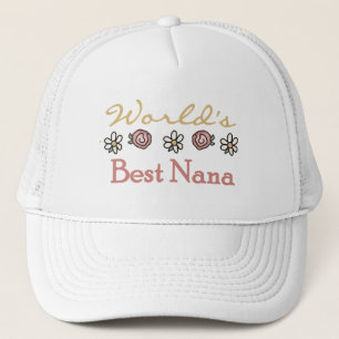 Daisies and Roses World's Best Nana Tshirts Trucker Hat