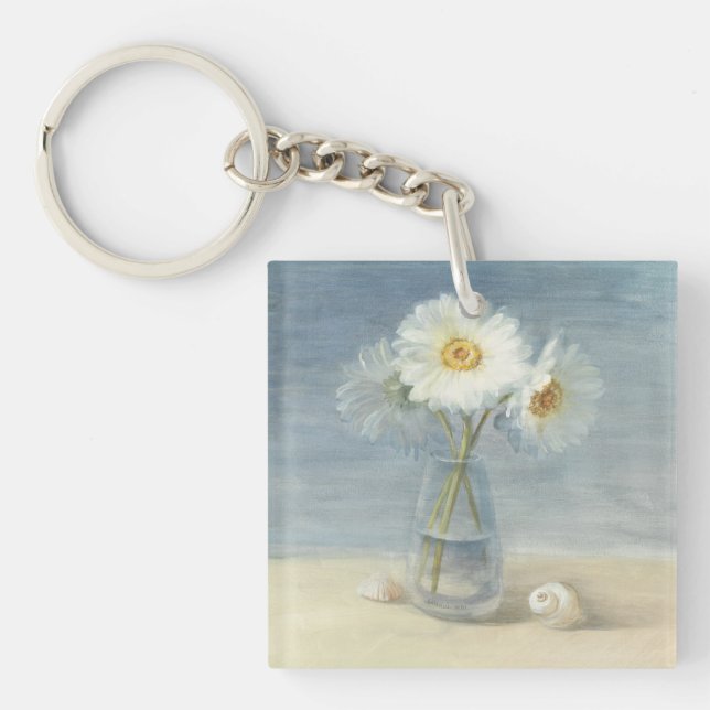 Daisies and Shells Keychain (Front)