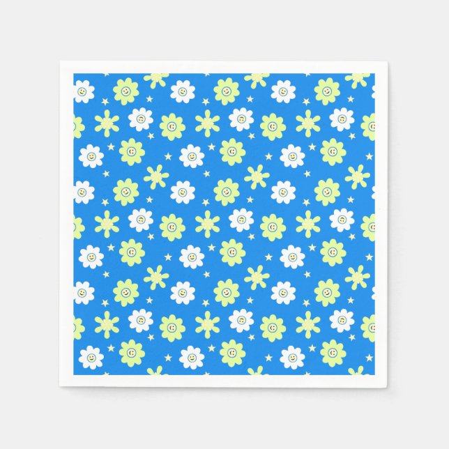 Daisies and Stars Napkin (Front)