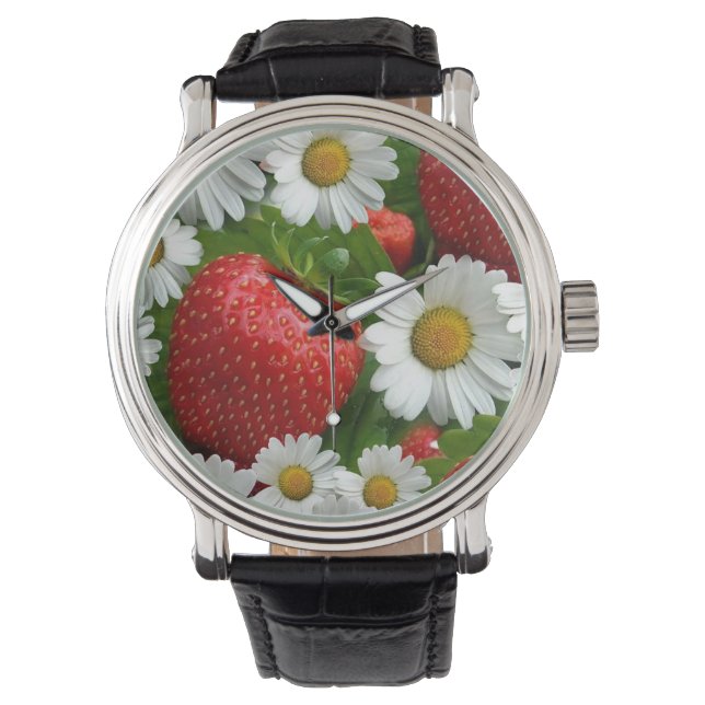 Daisies and Strawberries Watch (Front)