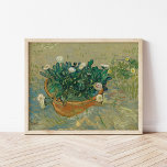 Daisies, Arles | Vincent van Gogh Poster<br><div class="desc">Daisies, Arles (1888) by Vincent van Gogh is a charming still life featuring a simple arrangement of daisies in a vessel. Painted during Van Gogh's time in Arles, the artwork showcases his signature bold brushstrokes and vibrant palette, emphasizing the natural beauty of the flowers. The lively composition captures the artist’s...</div>