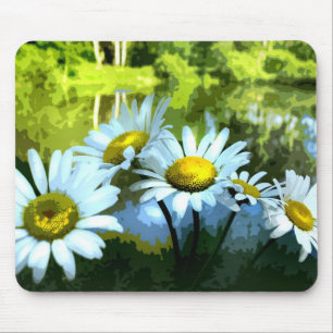Daisies at the Pond Mouse Pad