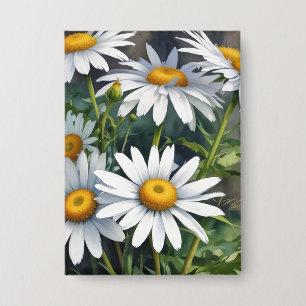 Daisies Bunch of Flowers Elegant Watercolor