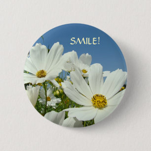 DAISIES Button SMILE! Button Valentine's Day gifts