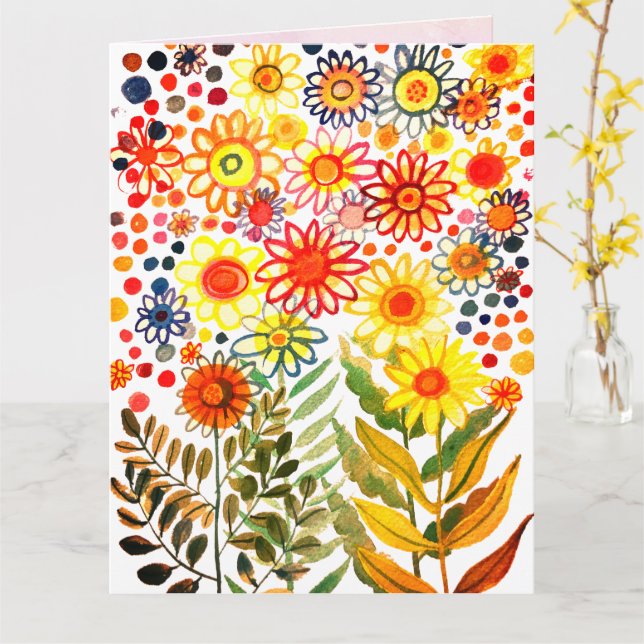 Daisies Card (Yellow Flower)