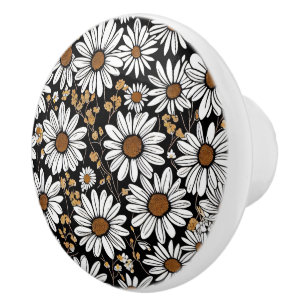 Daisies  ceramic knob