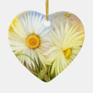 Daisies Ceramic Ornament