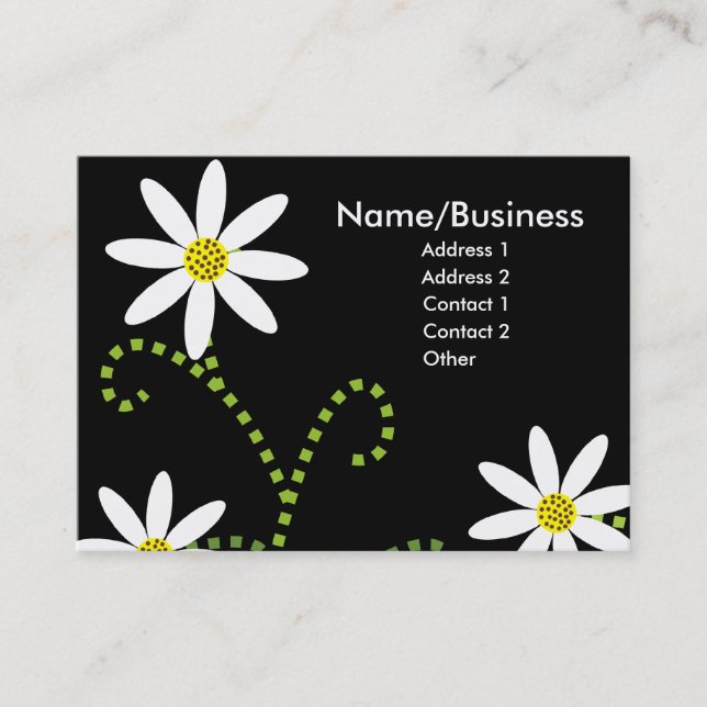 Daisies Chubby Business Card (Front)